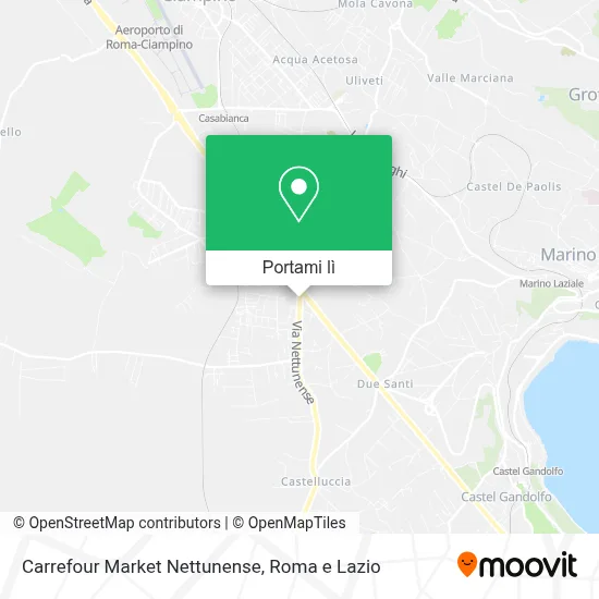 Mappa Carrefour Market Nettunense
