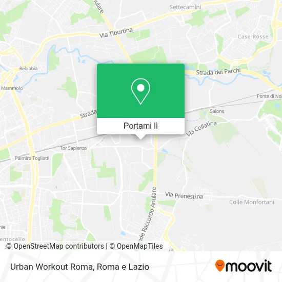 Mappa Urban Workout Roma