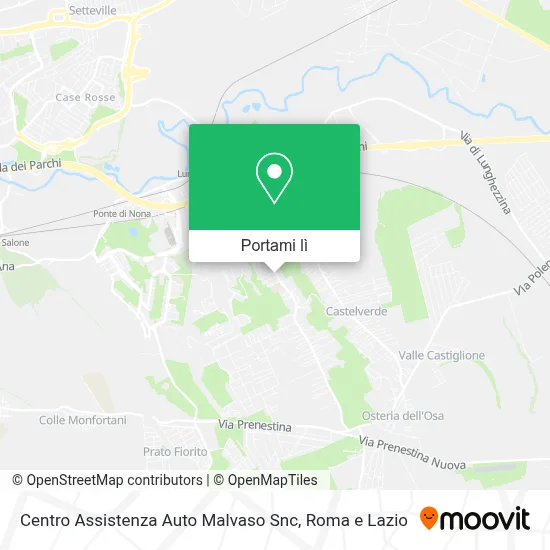 Mappa Centro Assistenza Auto Malvaso Snc