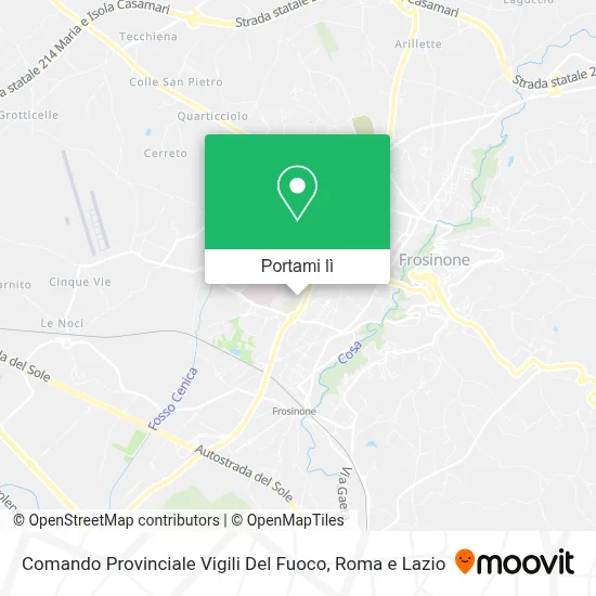 Mappa Comando Provinciale Vigili Del Fuoco