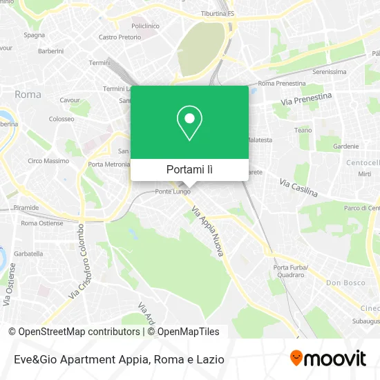 Mappa Eve&Gio Apartment Appia