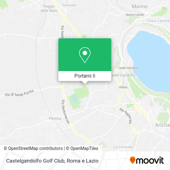 Mappa Castelgandolfo Golf Club