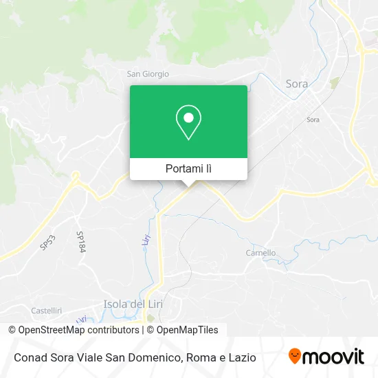 Mappa Conad Sora Viale San Domenico
