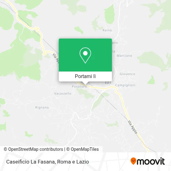 Mappa Caseificio La Fasana