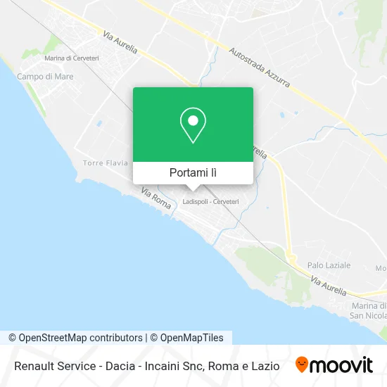 Mappa Renault Service - Dacia - Incaini Snc