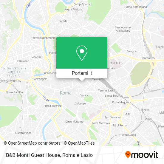 Mappa B&B Monti Guest House