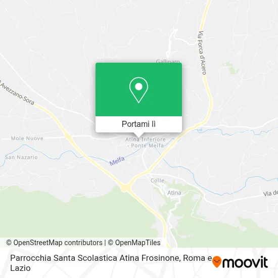 Mappa Parrocchia Santa Scolastica Atina Frosinone