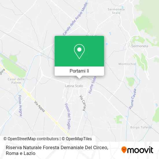 Mappa Riserva Naturale Foresta Demaniale Del Circeo