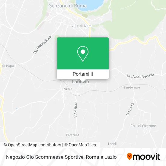 Mappa Negozio Gio Scommesse Sportive
