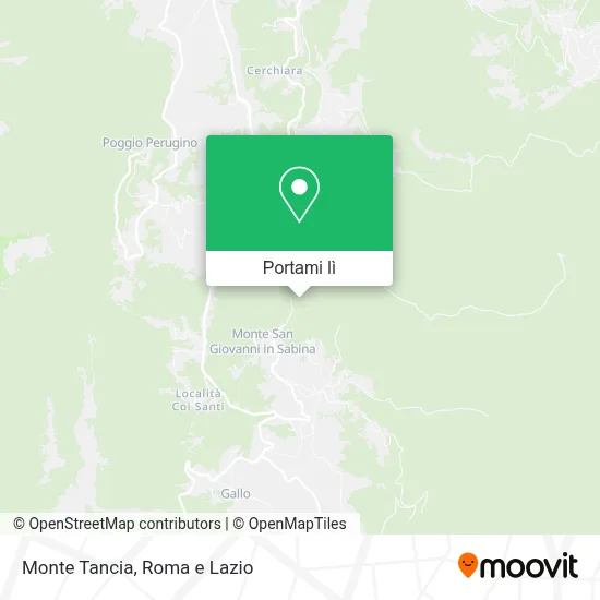 Mappa Monte Tancia