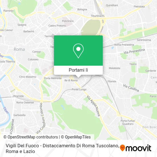 Mappa Vigili Del Fuoco - Distaccamento Di Roma Tuscolano