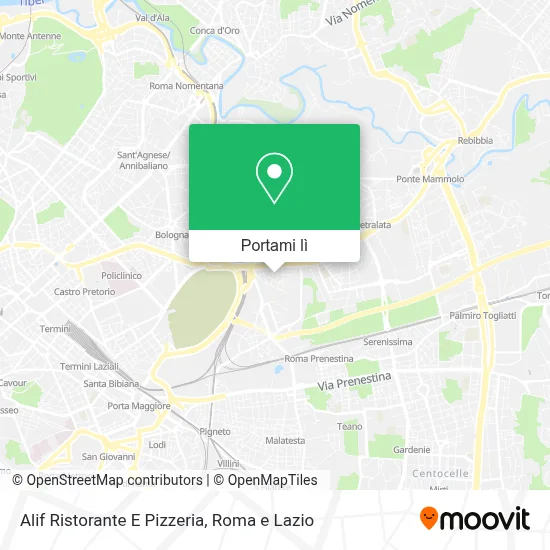 Mappa Alif Ristorante E Pizzeria