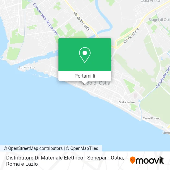 Mappa Distributore Di Materiale Elettrico - Sonepar - Ostia