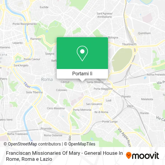 Mappa Franciscan Missionaries Of Mary - General House In Rome