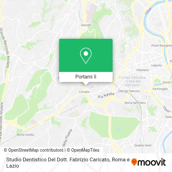 Mappa Studio Dentistico Del Dott. Fabrizio Caricato