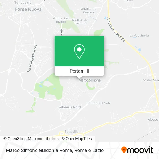Mappa Marco Simone Guidonia Roma