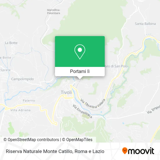 Mappa Riserva Naturale Monte Catillo
