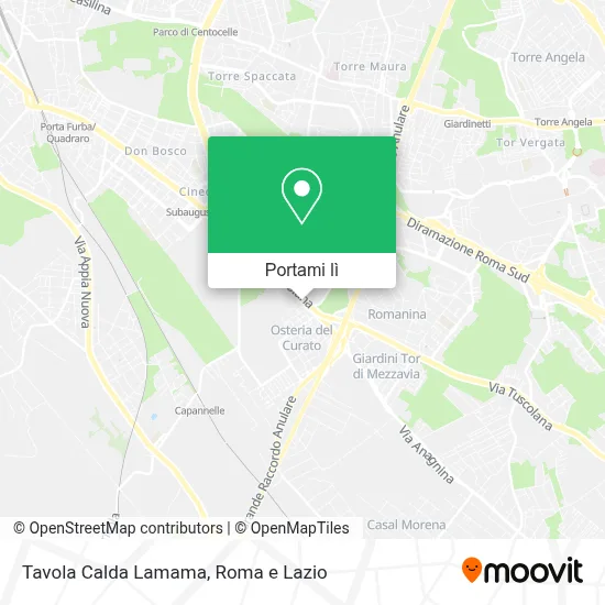 Mappa Tavola Calda Lamama