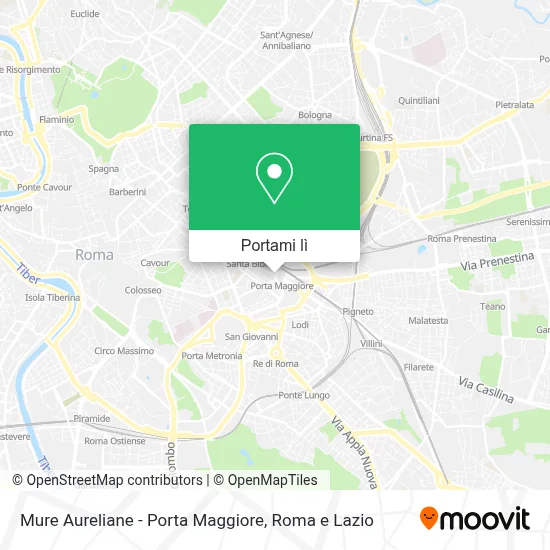 Mappa Mure Aureliane - Porta Maggiore