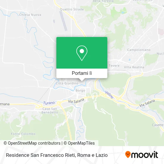 Mappa Residence San Francesco Rieti