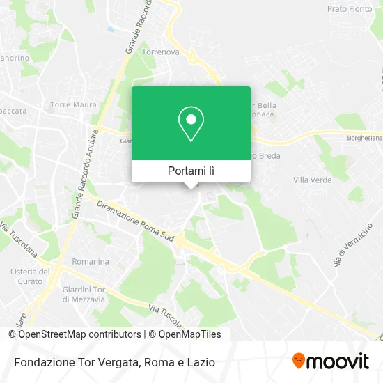 Mappa Fondazione Tor Vergata