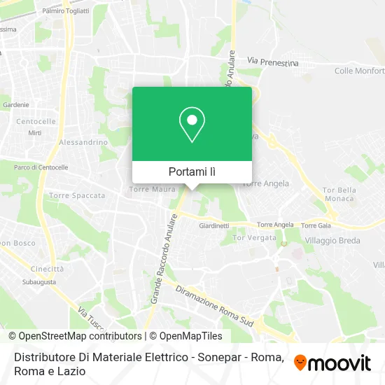 Mappa Distributore Di Materiale Elettrico - Sonepar - Roma