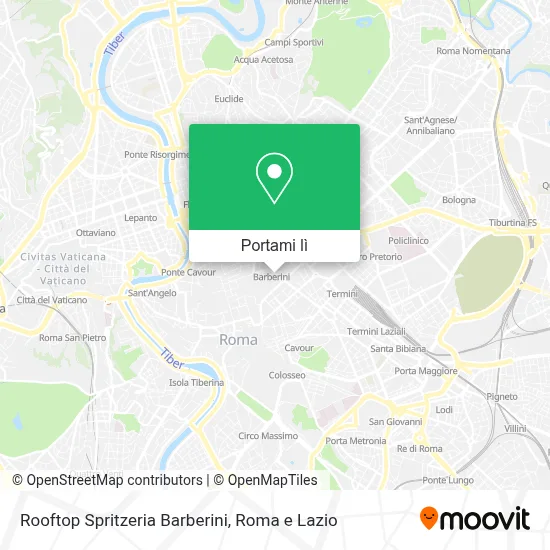 Mappa Rooftop Spritzeria Barberini