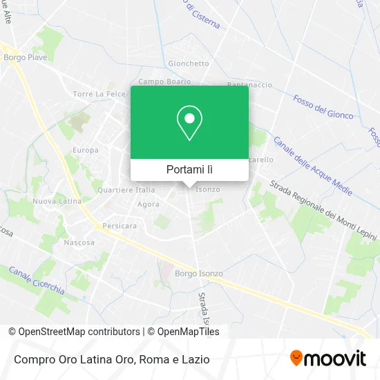 Mappa Compro Oro Latina Oro