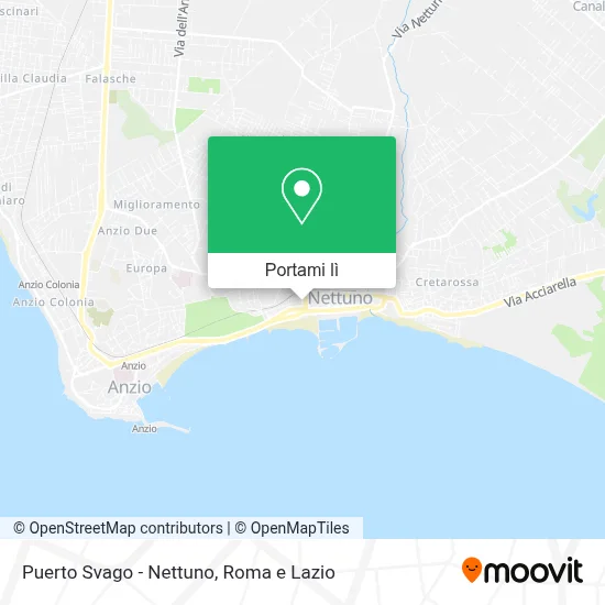 Mappa Puerto Svago - Nettuno