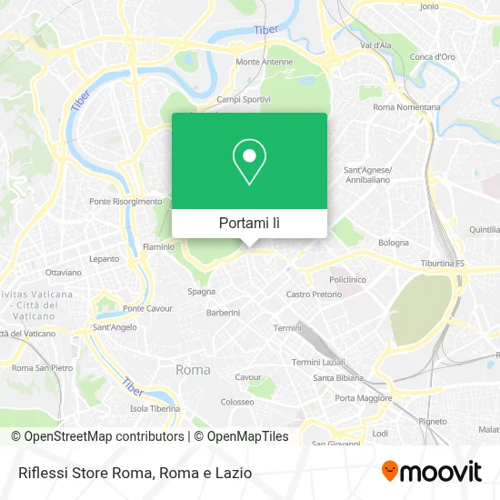 Mappa Riflessi Store Roma