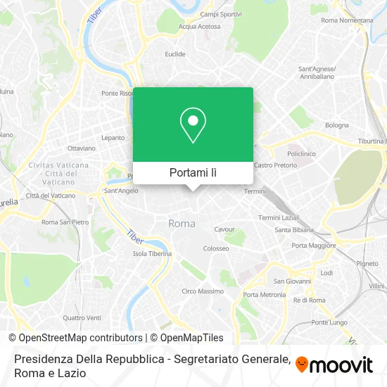Mappa Presidenza Della Repubblica - Segretariato Generale