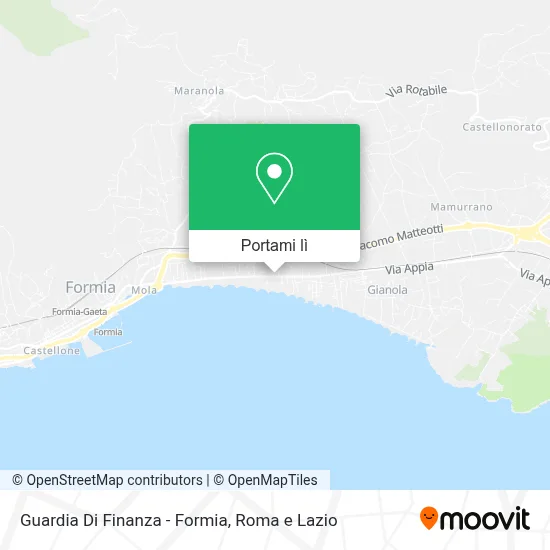 Mappa Guardia Di Finanza - Formia