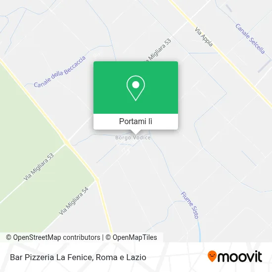 Mappa Bar Pizzeria La Fenice