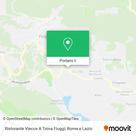 Mappa Ristorante Viecce A Trova Fiuggi
