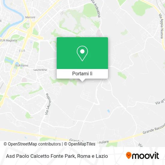 Mappa Asd Paolo Calcetto Fonte Park