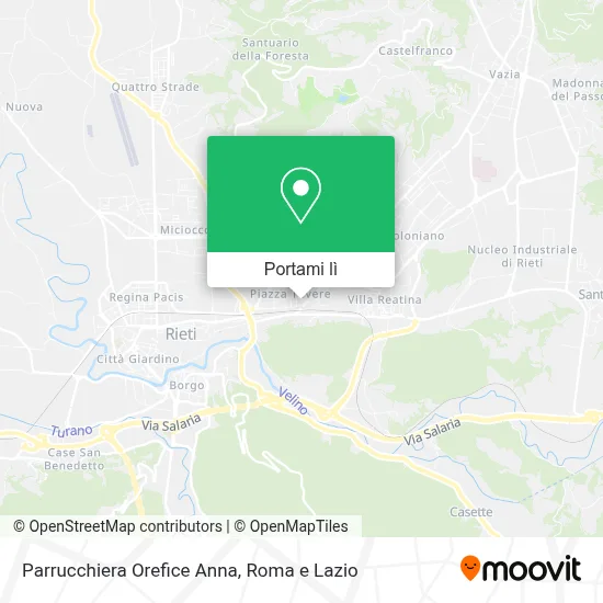 Mappa Parrucchiera Orefice Anna
