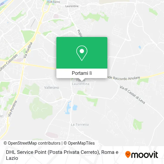 Mappa DHL Service Point (Posta Privata Cerreto)