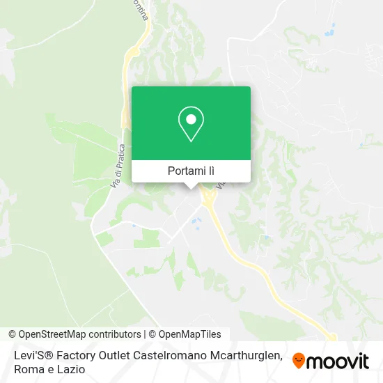 Mappa Levi'S® Factory Outlet Castelromano Mcarthurglen