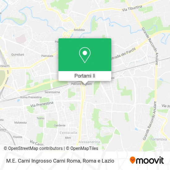Mappa M.E. Carni Ingrosso Carni Roma