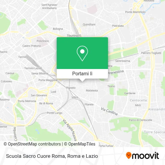 Mappa Scuola Sacro Cuore Roma