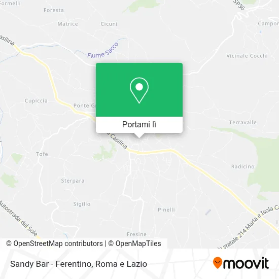Mappa Sandy Bar - Ferentino