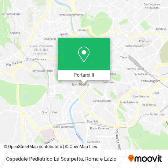 Mappa Ospedale Pediatrico La Scarpetta