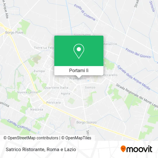 Mappa Satrico Ristorante