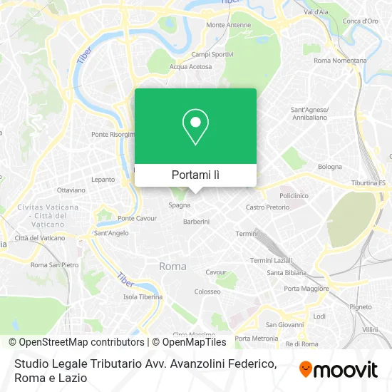 Mappa Studio Legale Tributario Avv. Avanzolini Federico