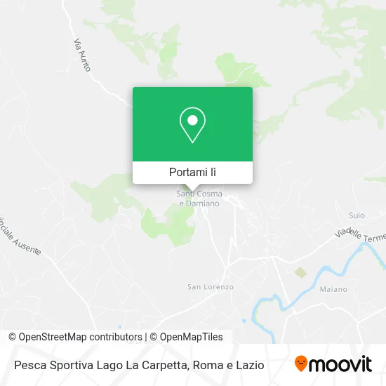 Mappa Pesca Sportiva Lago La Carpetta