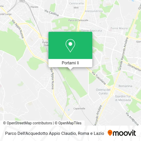 Mappa Parco Dell'Acquedotto Appio Claudio