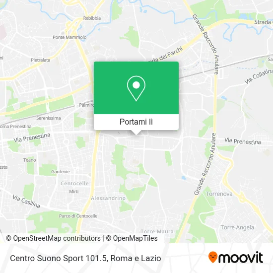 Mappa Centro Suono Sport 101.5