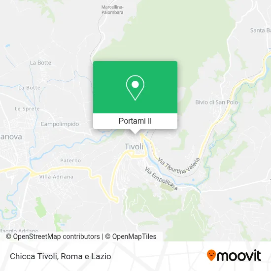 Mappa Chicca Tivoli