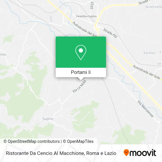 Mappa Ristorante Da Cencio Al Macchione