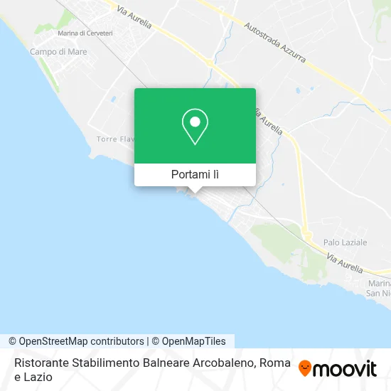 Mappa Ristorante Stabilimento Balneare Arcobaleno